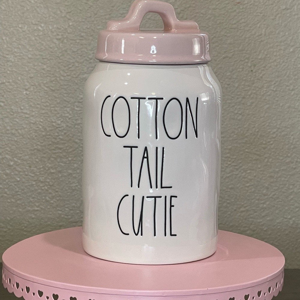 Rae Dunn COTTON TAIL CUTIE  canister